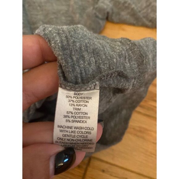 Cynthia Rowley women's casual grey cotton blend mesh shoulders shirt size large - Picture 9 of 9